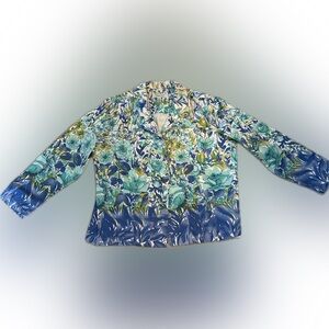 Coldwater Creek Women’s Blouse – Size 1X – Floral Print – Button-Up –